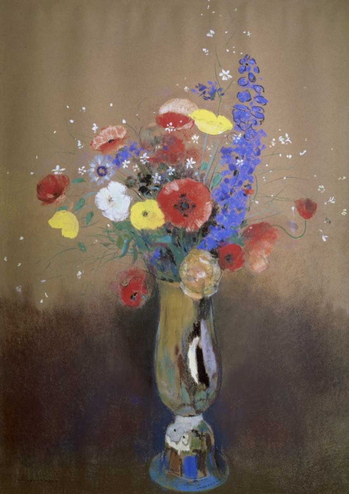 Wall Art Painting id:91482, Name: Vase of Flowers from a Field, Artist: Redon, Odilion