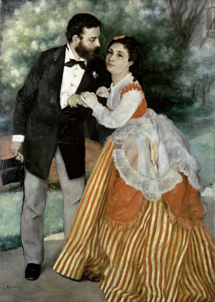Wall Art Painting id:91509, Name: Alfred Sisley and His Wife, Artist: Renoir, Pierre-Auguste