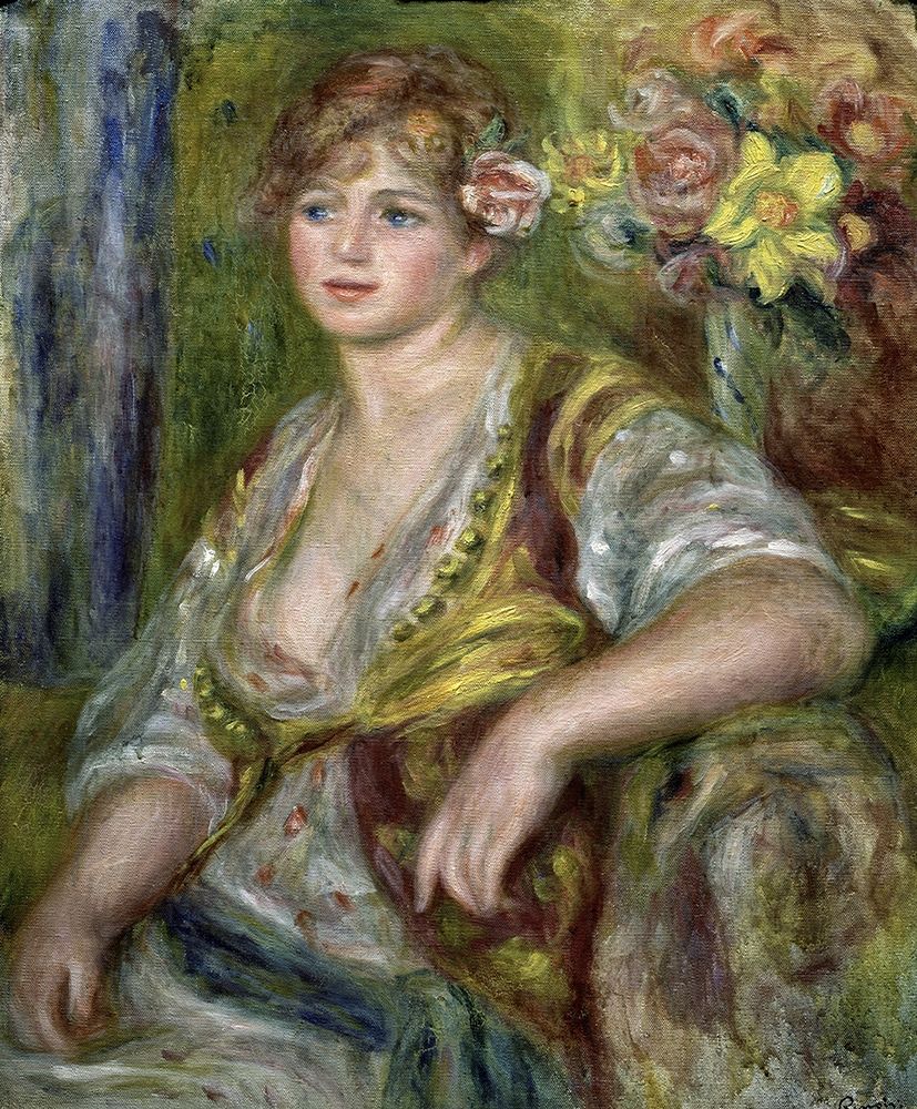 Wall Art Painting id:268523, Name: Blonde in Pink, Artist: Renoir, Pierre-Auguste