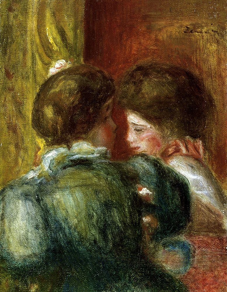 Wall Art Painting id:268528, Name: Deux Tetes de Femmes, or La Loge, Artist: Renoir, Pierre-Auguste