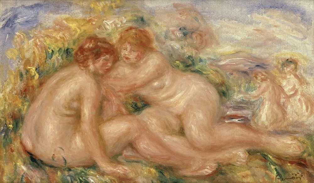 Wall Art Painting id:268530, Name: Four Bathers, Artist: Renoir, Pierre-Auguste