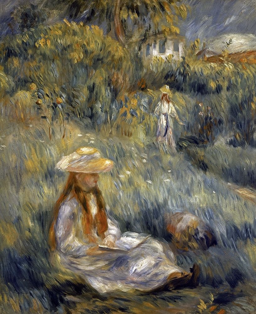 Wall Art Painting id:268532, Name: Garden at Mezy: Mademoiselle Manet, Artist: Renoir, Pierre-Auguste