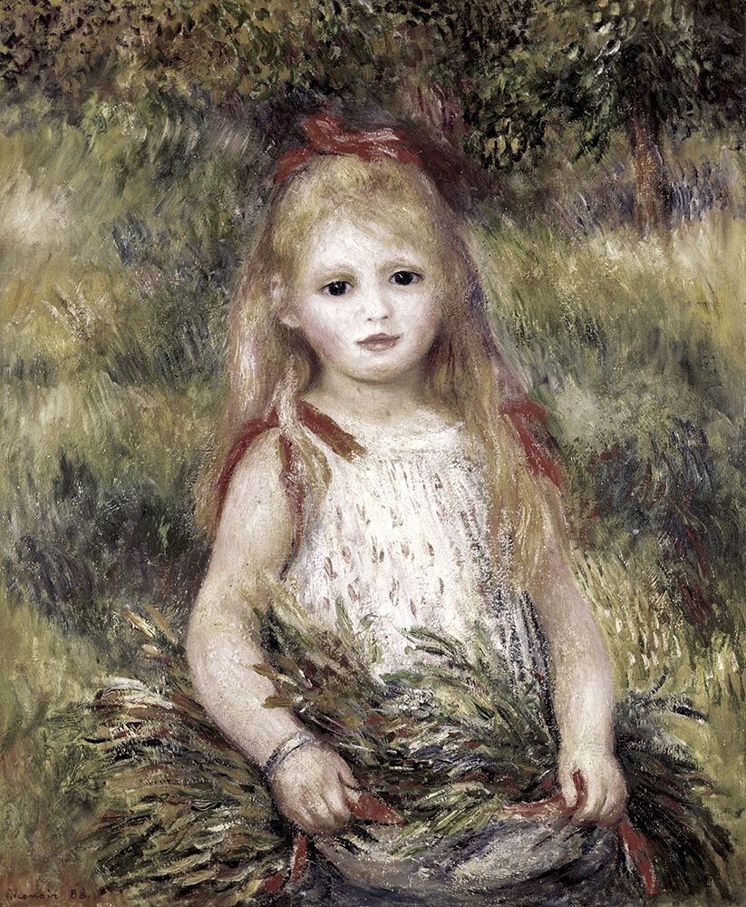 Wall Art Painting id:268534, Name: Girl with a Sheaf of Corn, Artist: Renoir, Pierre-Auguste