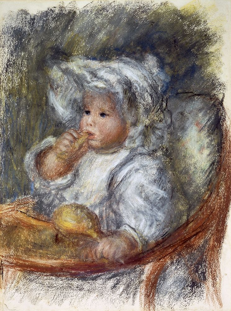 Wall Art Painting id:268536, Name: Jean Renoir in a Chair - The Child with a Biscuit, Artist: Renoir, Pierre-Auguste