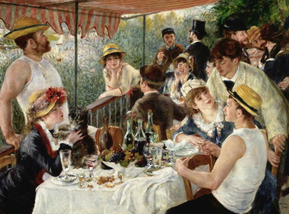 Wall Art Painting id:91521, Name: Luncheon of the Boating Party, Artist: Renoir, Pierre-Auguste