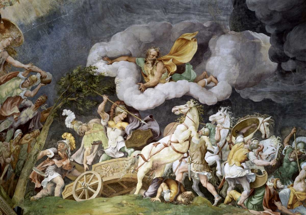 Wall Art Painting id:91550, Name: Diomede Uccide Tideo, Artist: Romano, Giulio