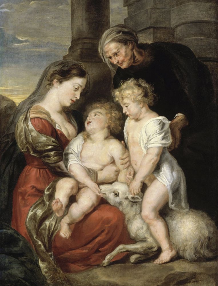 Wall Art Painting id:269052, Name: The Virgin and Child with the Infant Saint John the Baptist and Saint Elizabeth, Artist: Rubens, Peter Paul