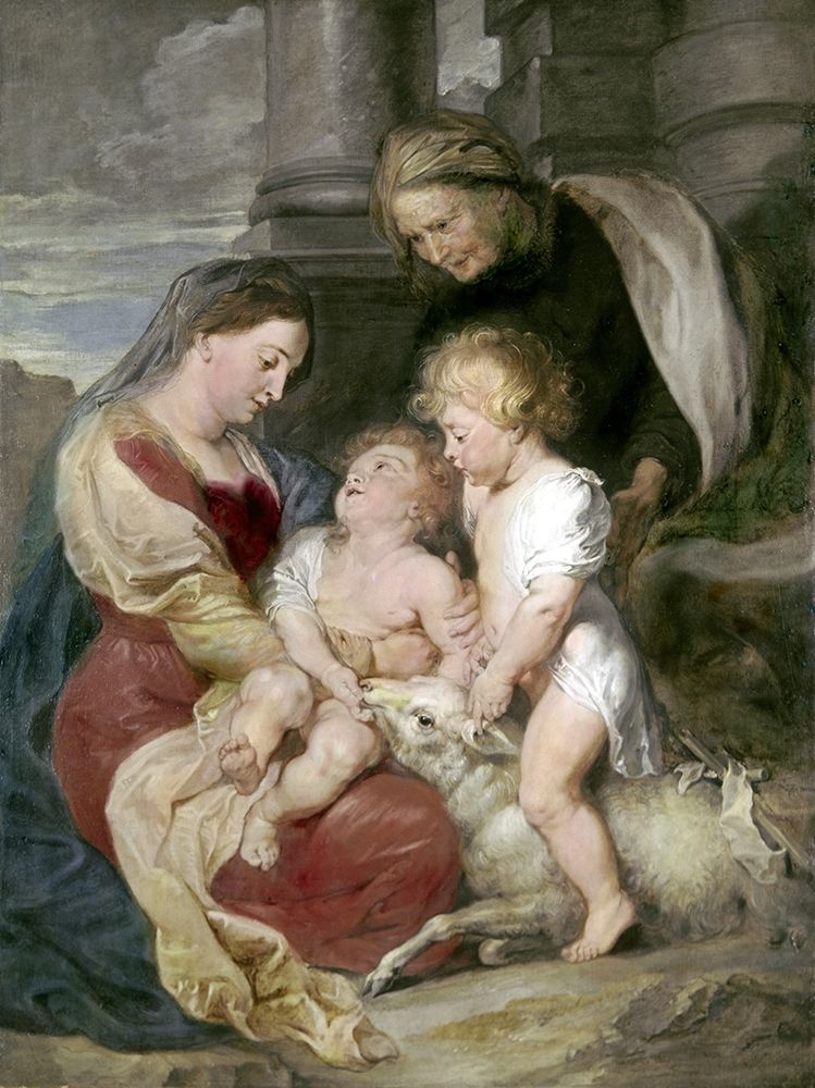 Wall Art Painting id:269054, Name: Virgin and Child With St. Elizabeth and St. John, Artist: Rubens, Peter Paul