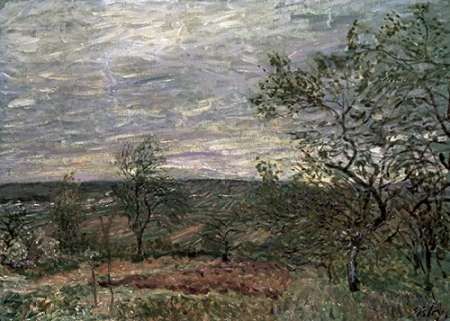 Wall Art Painting id:186438, Name: Windy Day In Vienna, Artist: Sisley, Alfred