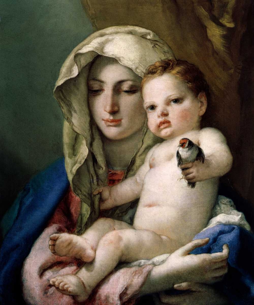 Wall Art Painting id:91622, Name: Madonna of the Goldfinch, Artist: Tiepolo, Giovanni Battista