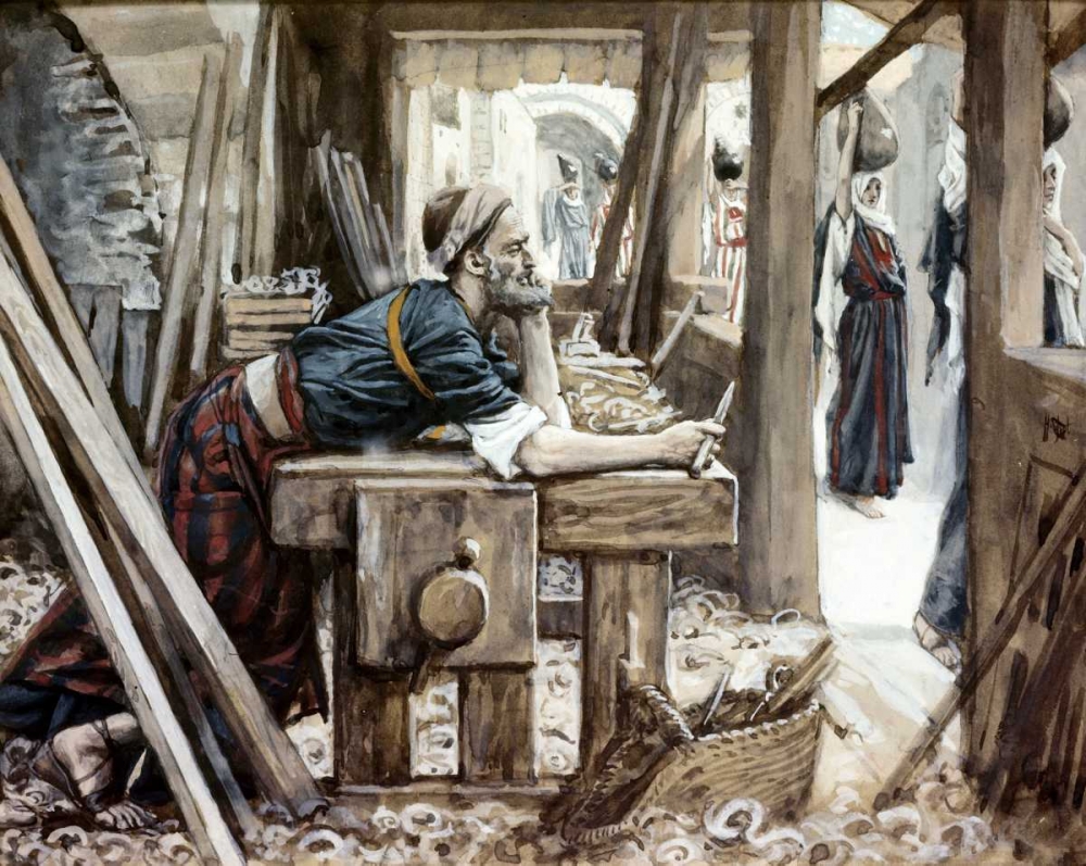 Wall Art Painting id:91625, Name: Anxiety of Joseph, Artist: Tissot, James Jacques