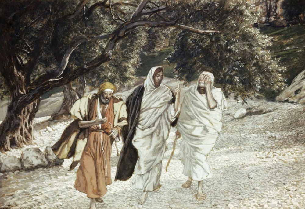 Wall Art Painting id:91636, Name: Disciples On The Road To Emmaus, Artist: Tissot, James Jacques