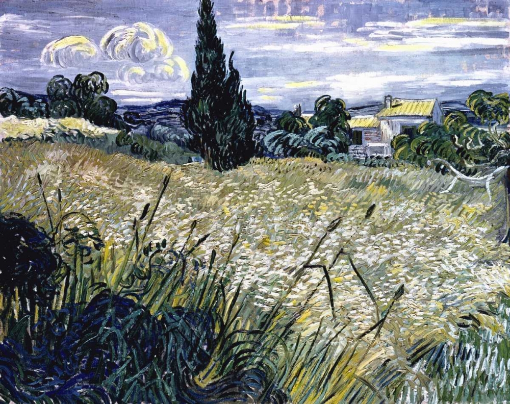 Wall Art Painting id:91754, Name: Landscape with Green Corn, Artist: Van Gogh, Vincent