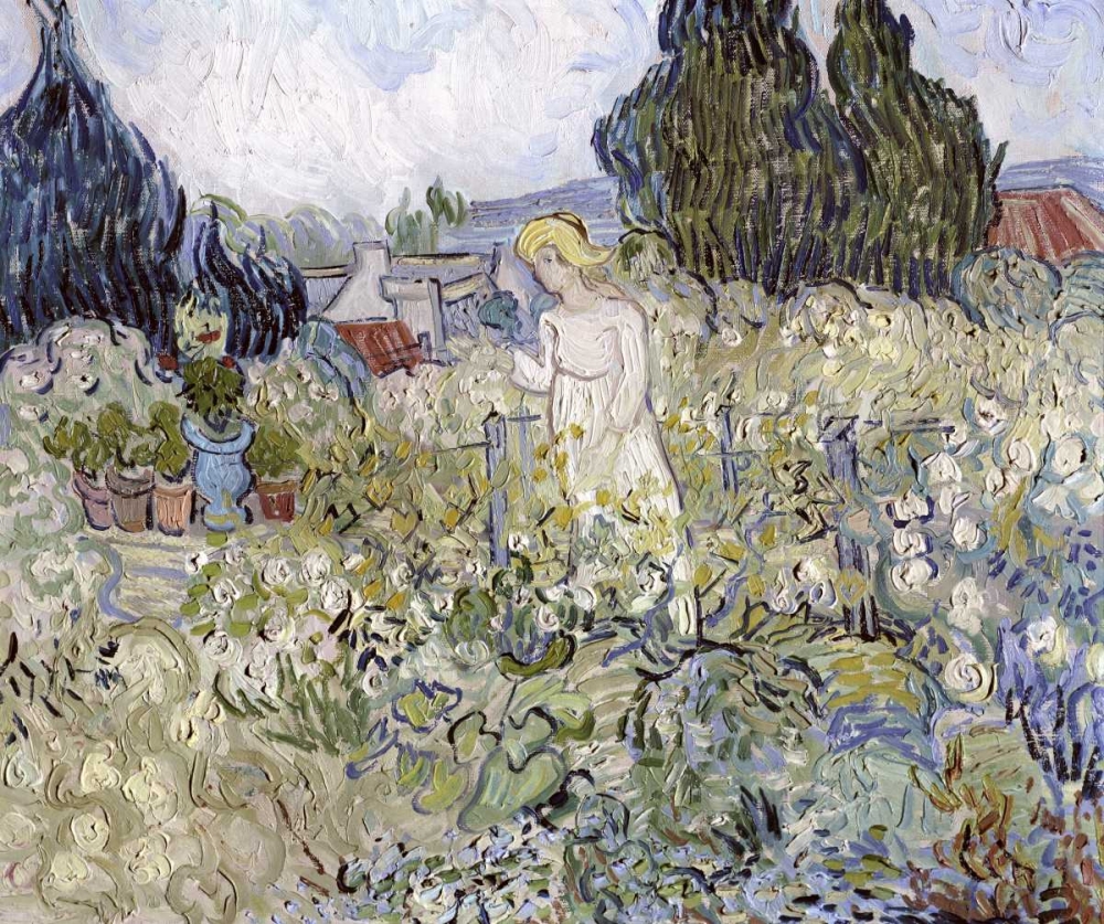 Wall Art Painting id:91757, Name: Marguerite Gachet in the Garden at Auvers-Sur-Oise, Artist: Van Gogh, Vincent