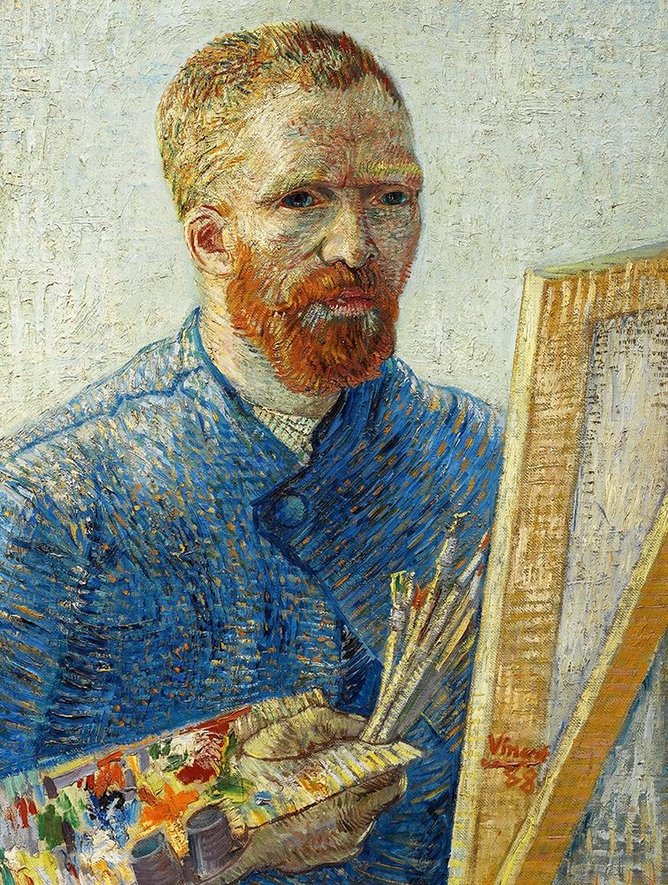 Wall Art Painting id:269858, Name: Self Portrait in Front of Easel, Artist: Van Gogh, Vincent