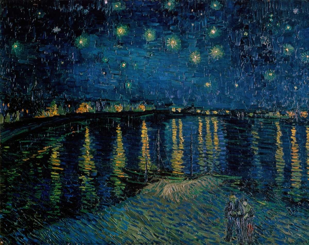 Wall Art Painting id:91770, Name: Starlight Over the Rhone, Artist: Van Gogh, Vincent