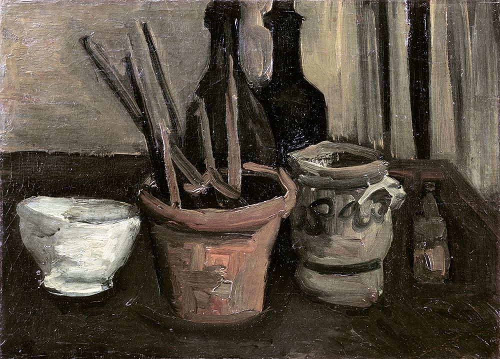 Wall Art Painting id:269860, Name: Still Life with Paintbrushes in a Pot, Artist: Van Gogh, Vincent