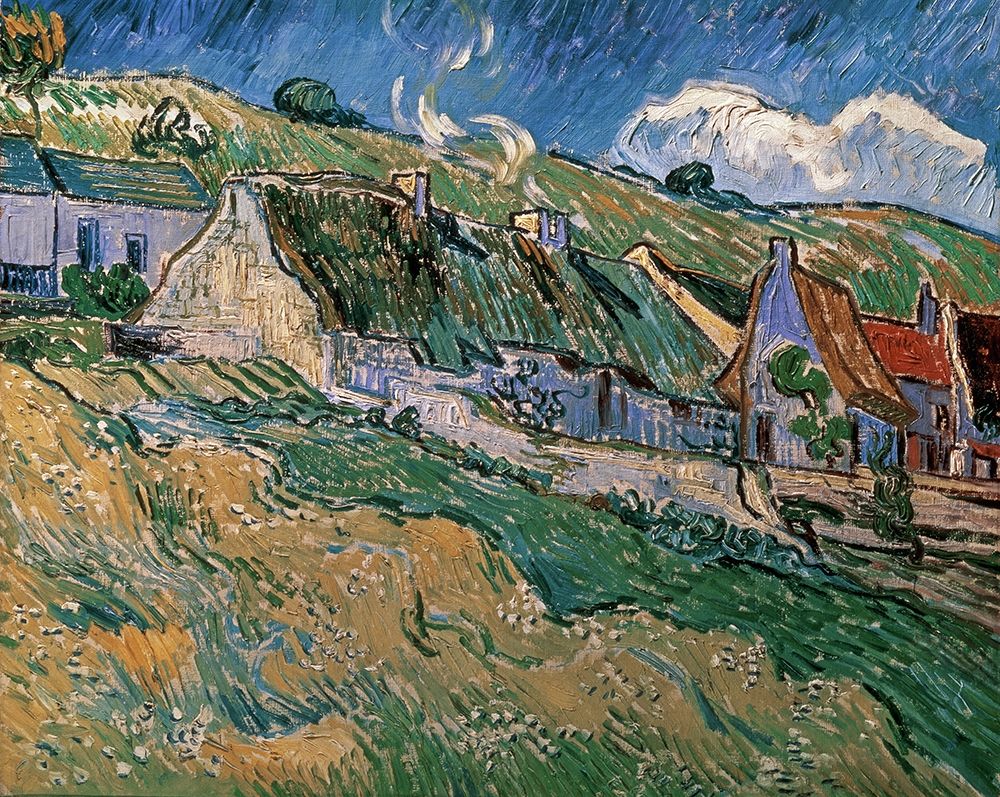 Wall Art Painting id:269861, Name: Thatched Cottages, Artist: Van Gogh, Vincent