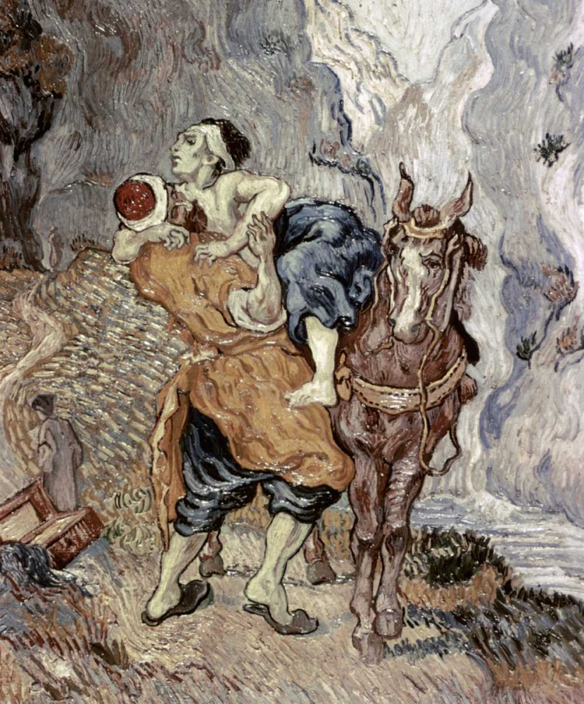 Wall Art Painting id:91777, Name: The Good Samaritan - After Delacroix, Artist: Van Gogh, Vincent