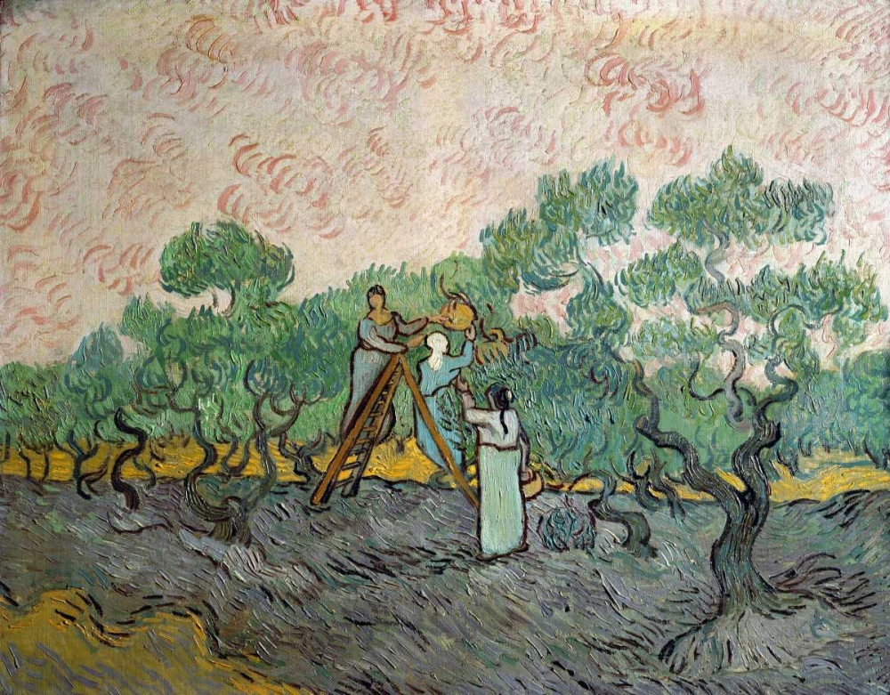 Wall Art Painting id:91787, Name: Women Picking Olives, Artist: Van Gogh, Vincent