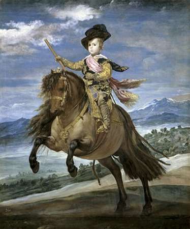 Wall Art Painting id:186745, Name: Prince Carlos Balthasar On Horseback, Artist: Velazquez, Diego