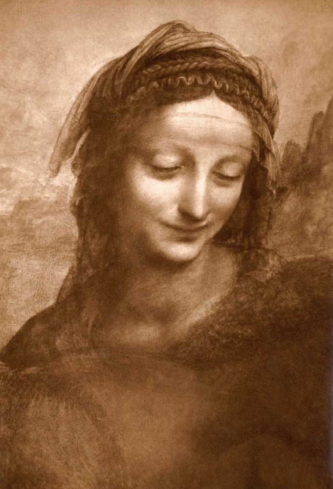 Wall Art Painting id:91828, Name: Portrait of St. Anne, Artist: Da Vinci, Leonardo