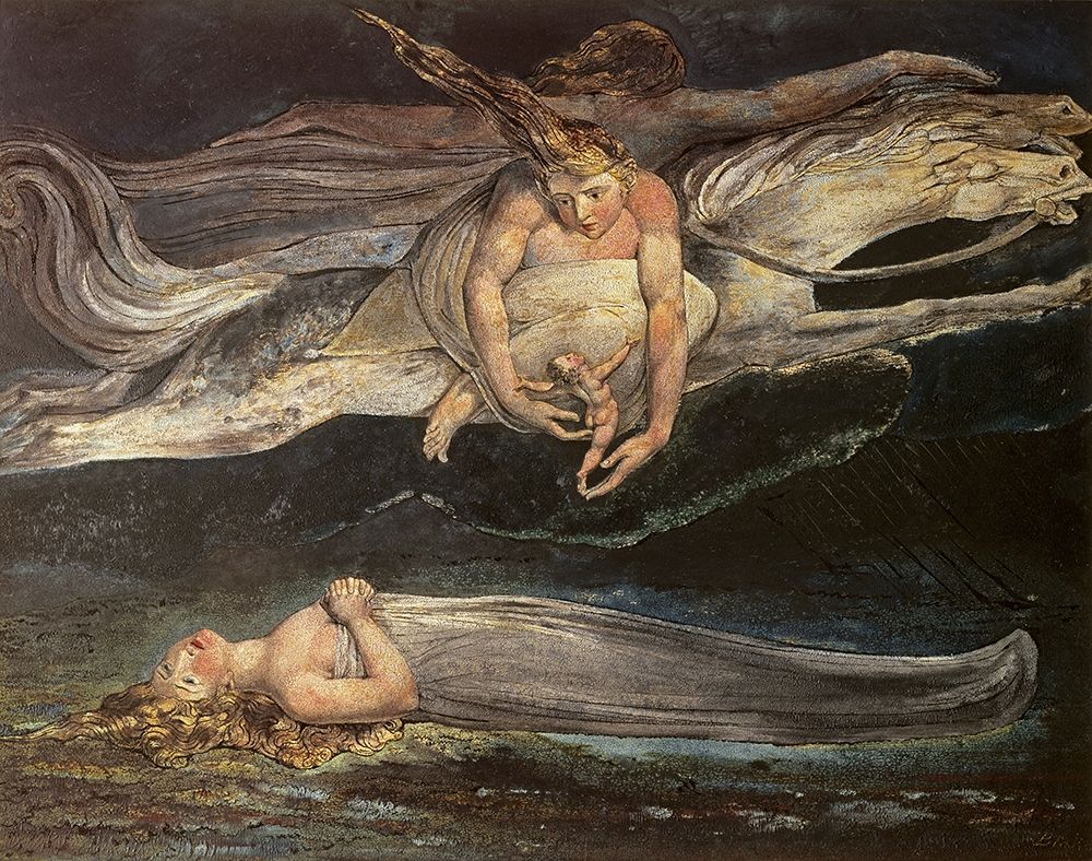 Wall Art Painting id:265898, Name: Divine Comedy: Pity 19th C., Artist: Blake, William