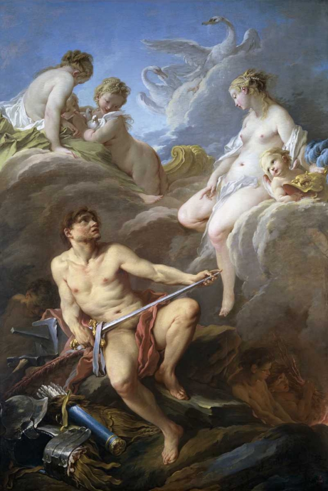 Wall Art Painting id:91877, Name: Venus Requesting Arms for Aeneas From Vulcan, Artist: Boucher, Francois