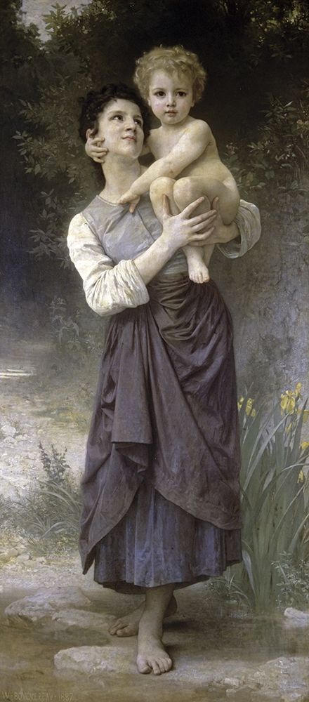 Wall Art Painting id:265935, Name: Brother and Sister, Artist: Bouguereau, William-Adolphe