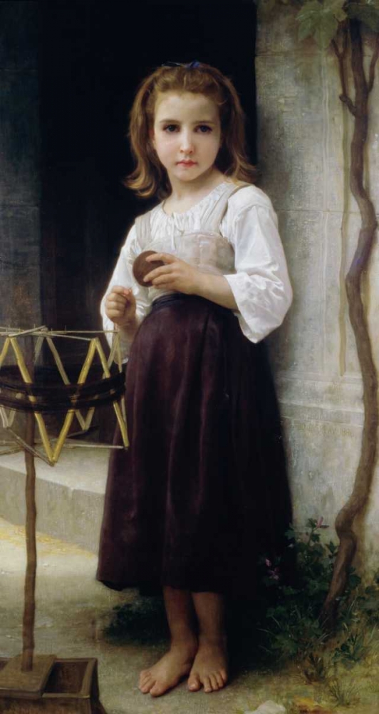 Wall Art Painting id:91879, Name: Child with a Ball of Wool, Artist: Bouguereau, William-Adolphe