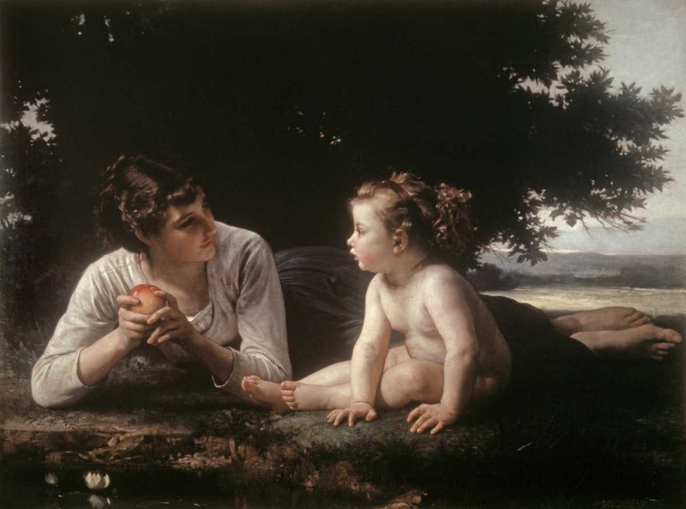 Wall Art Painting id:91880, Name: Mother and Child - II, Artist: Bouguereau, William-Adolphe