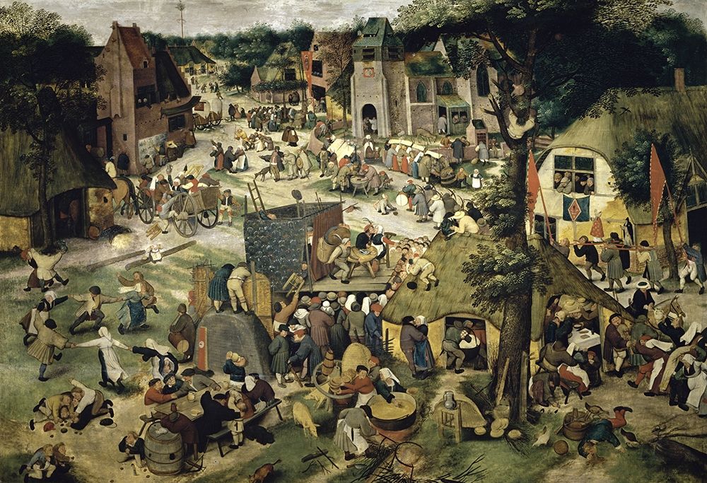 Wall Art Painting id:265978, Name: Village Celebration (I), Artist: Bruegel the Elder, Pieter