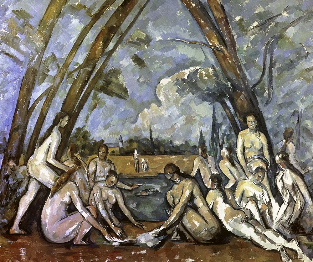 Wall Art Painting id:266133, Name: Les Grand Baigneuses #1, Artist: Cezanne, Paul