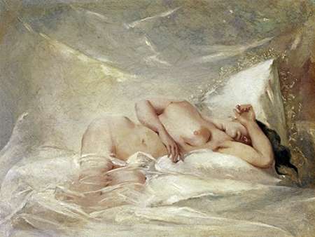 Wall Art Painting id:186816, Name: Reclining Nude, Artist: Chaplin, Charles