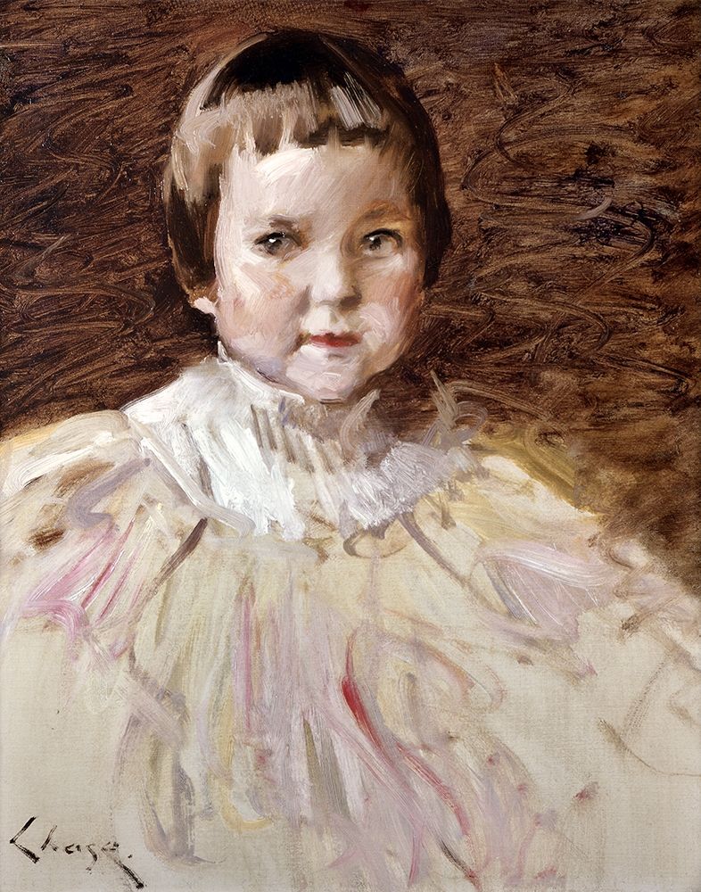 Wall Art Painting id:266153, Name: Little Girl, Artist: Chase, William Merritt