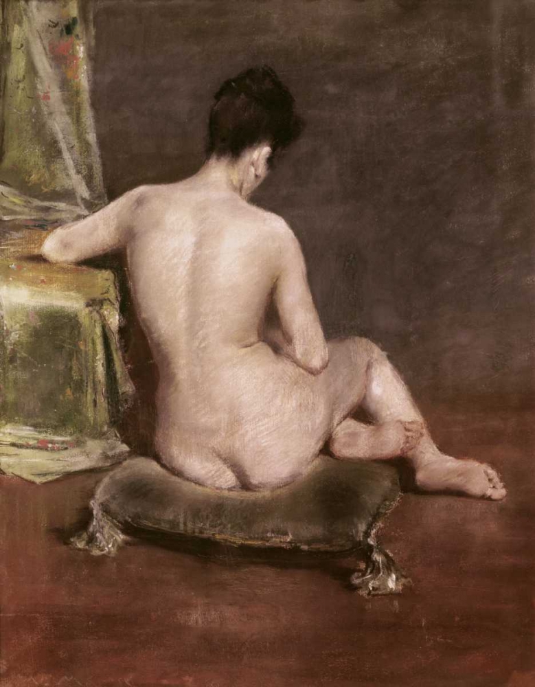 Wall Art Painting id:91921, Name: Seated Nude, Artist: Chase, William Merritt