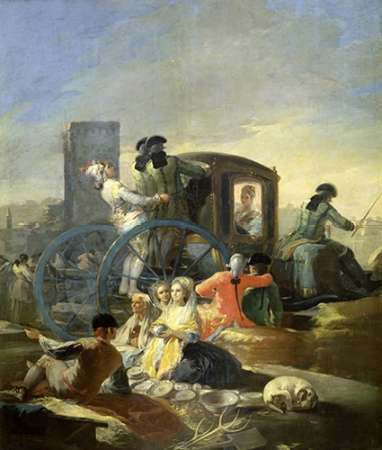 Wall Art Painting id:186827, Name: The Pottery Vendor, Artist: Goya, Francisco De