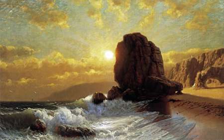 Wall Art Painting id:186848, Name: Sunlight on the Coast, Artist: Fairman, James