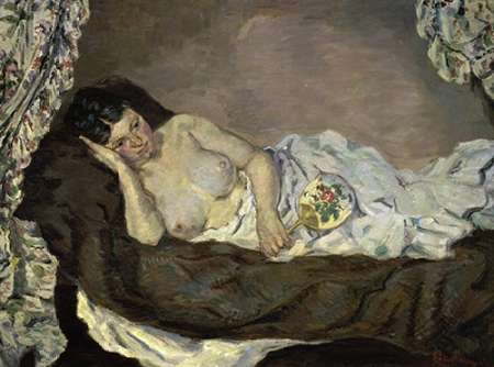 Wall Art Painting id:186873, Name: Reclining Nude, Artist: Guillaumin, Armand