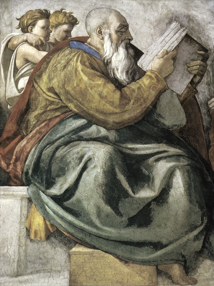 Wall Art Painting id:267989, Name: The Prophet Zechariah, Artist: Michelangelo