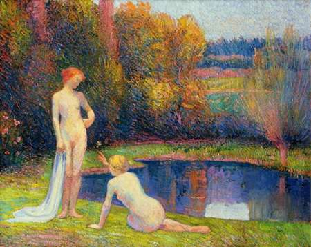 Wall Art Painting id:186930, Name: Les Baigneuses, Artist: Petitjean, Hippolyte