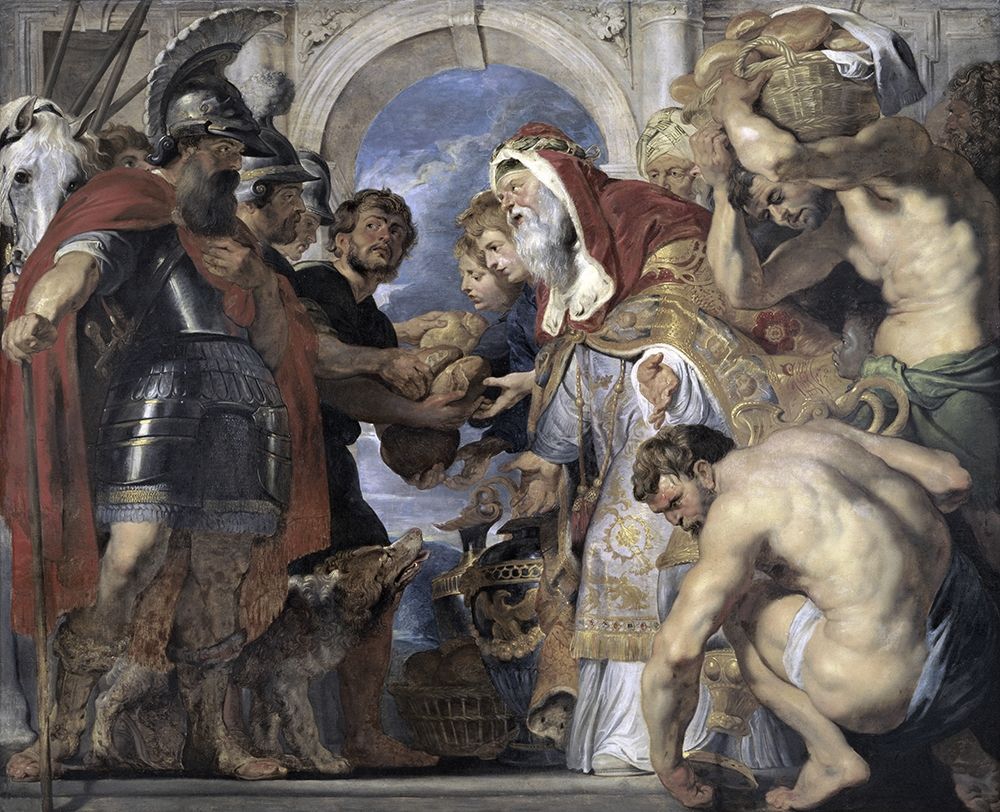 Wall Art Painting id:269055, Name: Abraham and Melchizedek, Artist: Rubens, Peter Paul