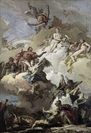 Wall Art Painting id:186951, Name: Apotheosis of Aeneas, Artist: Tiepolo, Giovanni Battista
