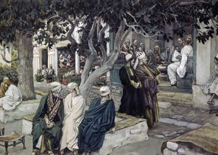 Wall Art Painting id:186970, Name: Jesus has Supper with Matthew, Artist: Tissot, James