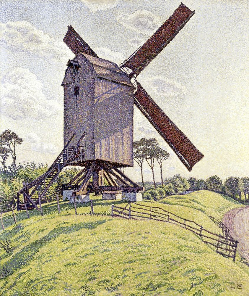 Wall Art Painting id:269977, Name: Le Moulin de Kalf, Artist: Van Rysselberghe, Theo