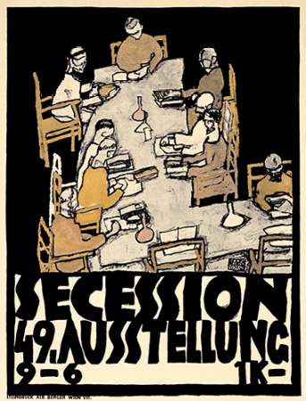 Wall Art Painting id:187366, Name: Secession/49. Kunstausstellung, Artist: Schiele, Egon