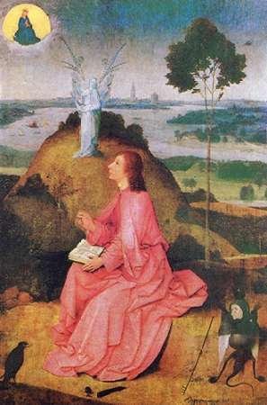 Wall Art Painting id:187465, Name: St John The Evangelist On Patmos, Artist: Bosch, Hieronymus