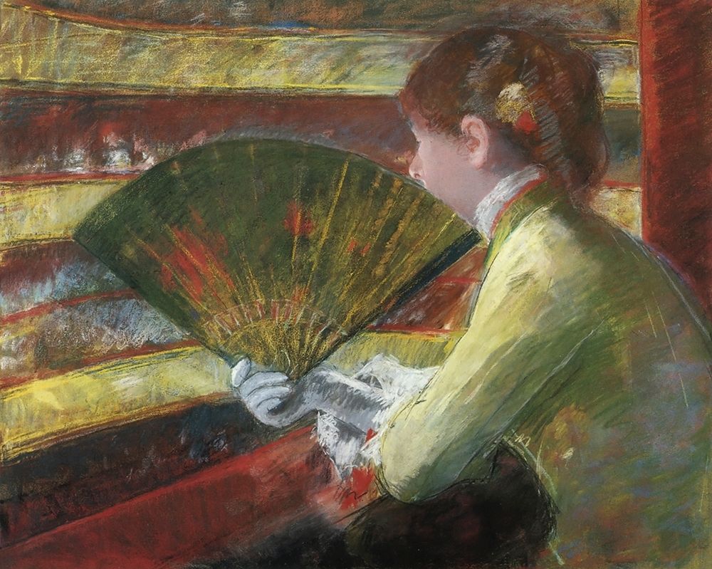 Wall Art Painting id:266018, Name: At The Theater II 1879, Artist: Cassatt, Mary