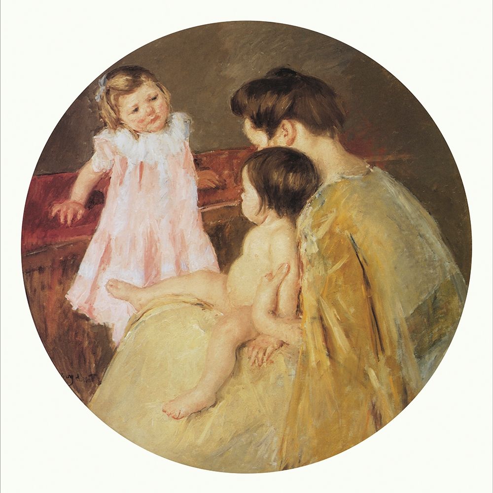 Wall Art Painting id:266050, Name: Mother And Two Children Mural For Capitol Bldg PA 1905, Artist: Cassatt, Mary