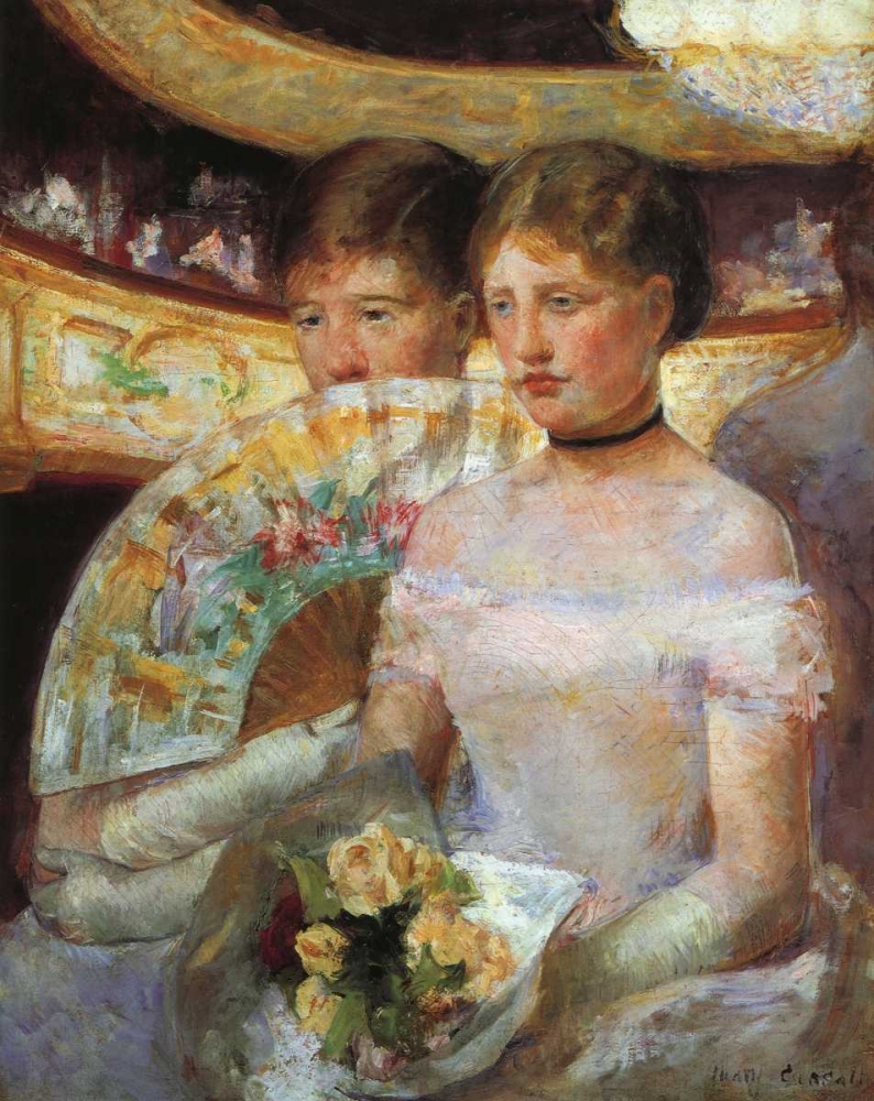 Wall Art Painting id:92461, Name: The Loge 1882, Artist: Cassatt, Mary